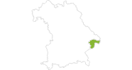 Karte der Radtouren im Passauer Land