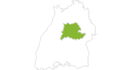 Karte der Radtouren in der Region Stuttgart