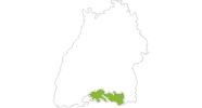 Karte der Radtouren am Bodensee