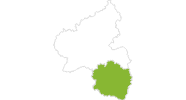 Karte der Radtouren in der Pfalz