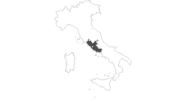 Karte der Reiseziele in Latium