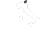Karte der Reiseziele in Südtirol