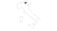 Karte der Reiseziele in Trentino
