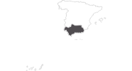 Karte der Reiseziele in Andalusien