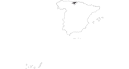 Karte der Reiseziele in Kantabrien