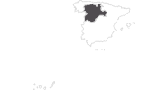 Karte der Reiseziele in Kastilien-León