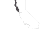 map of all travel guide at the California North Coast