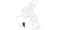 Karte der Reiseziele in Alberta