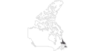 Karte der Reiseziele in Neufundland und Labrador