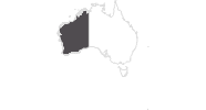 Karte der Reiseziele in Western Australia
