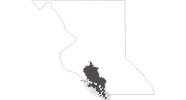 Karte der Reiseziele auf Vancouver Island