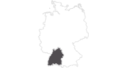 Karte der Reiseziele in Baden-Württemberg