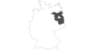 Karte der Reiseziele in Brandenburg