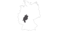 Karte der Reiseziele in Hessen