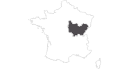 Karte der Reiseziele in Burgund