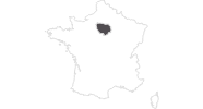 Karte der Reiseziele in der Île-de-France