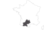 Karte der Reiseziele in Midi-Pyrénées