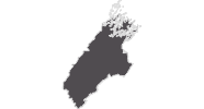 Karte der Reiseziele in der Queen Charlotte Meerenge und Picton