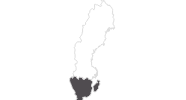map of all travel guide in southern Sweden