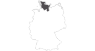 Karte der Reiseziele in Schleswig-Holstein