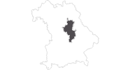 Karte der Reiseziele Bayerischer Jura