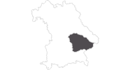 Karte der Reiseziele Bayerisches Golf- und Thermenland