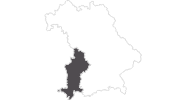 Karte der Reiseziele in Bayerisch-Schwaben