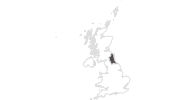 Karte der Reiseziele in Englands Nordosten