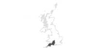 Karte der Reiseziele in Englands Südwesten