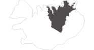 Karte der Reiseziele in Nordostisland