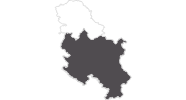 Karte der Reiseziele in Zentralserbien