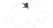 Karte der Reiseziele im Aargau Region