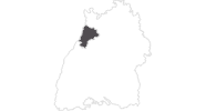 Karte der Reiseziele Mittlerer Oberrhein (Karlsruhe)