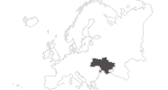 Karte der Reiseziele in der Ukraine