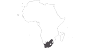 Karte der Reiseziele in Südafrika