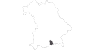 Karte der Reiseziele in der Alpenregion Tegernsee Schliersee