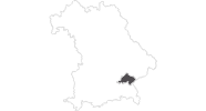 Karte der Reiseziele in Inn-Salzach