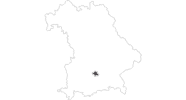 Karte der Reiseziele in München