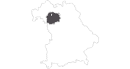 Karte der Reiseziele im Steigerwald
