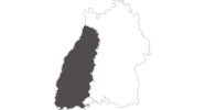 Karte der Reiseziele im Schwarzwald