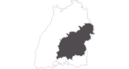 Karte der Reiseziele Schwäbische Alb
