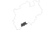 Karte der Reiseziele in Bonn. Rhein-Sieg-Kreis
