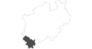Karte der Reiseziele in der Eifel & Aachen