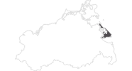 Karte der Reiseziele auf der Insel Usedom