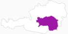 Karte der Unterkünfte in der Steiermark