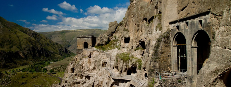 Cave monastery Vardzia is one of the most famous attractions in Georgia.