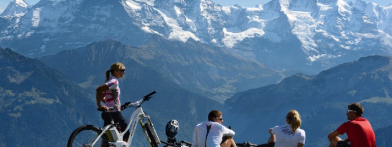 Aussicht auf Eiger, Mönch und Jungfrau
