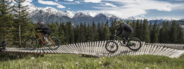 Action pur im Bikepark!
