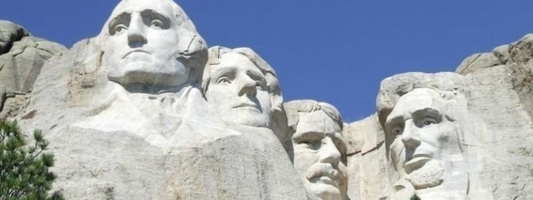 Das Mt Rushmore National Memorial in South Dakota