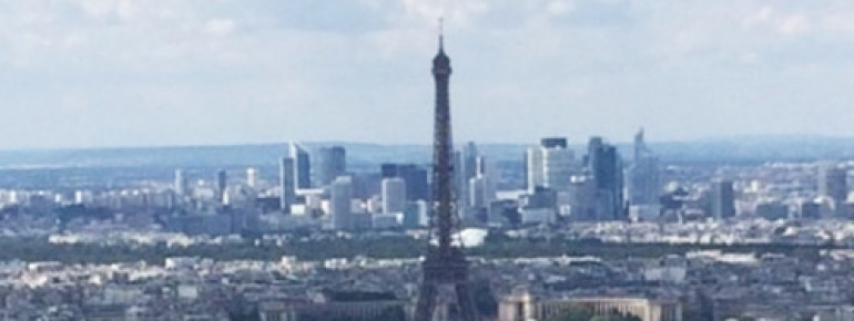 Blick auf Paris und den Eiffelturm vom Tour Montparnasse